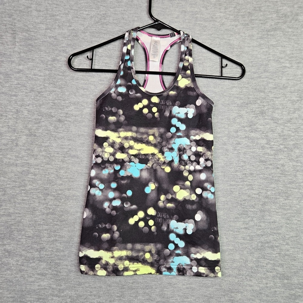 Ivivva By Lululemon Girls Size 8 Racerback Athletic Tank Top Abstract Print